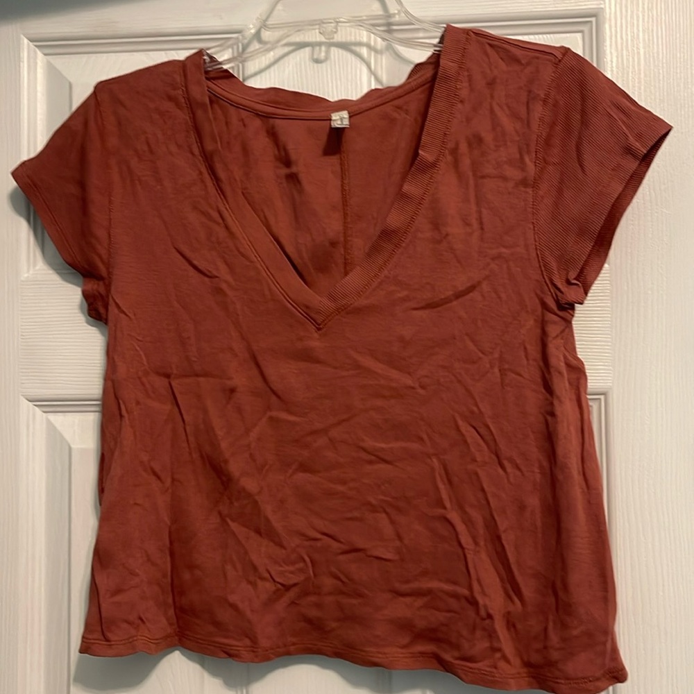 Free People V Neck Tee
